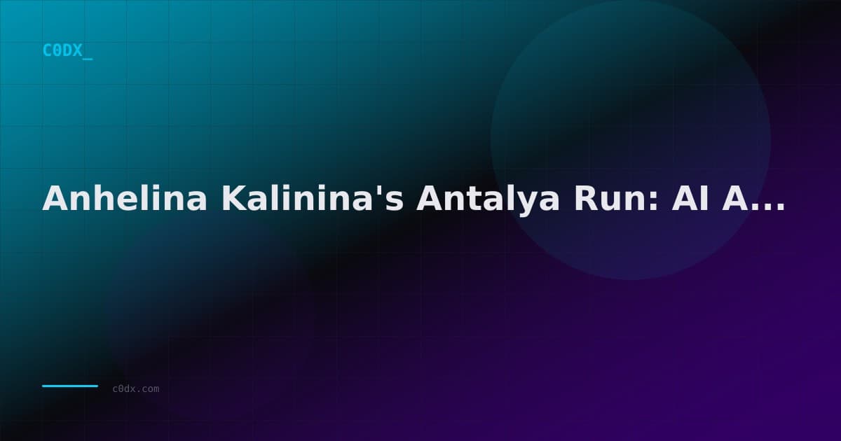 Anhelina Kalinina's Antalya Run: AI Analytics Meet WTA Clay Court Tennis