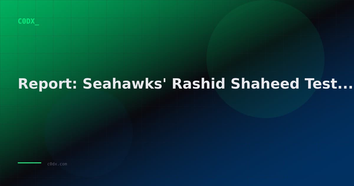 Report: Seahawks' Rashid Shaheed Testing Free Agent Market