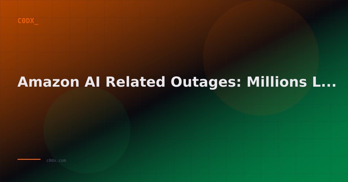 Amazon AI Related Outages: Millions Lost in Coding Disaster